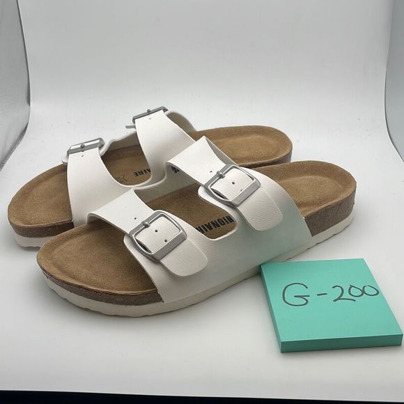 CUSHIONAIRE Women's Comfy Cork Footbed Sandal 🔥 SIZE 8 WHITE - Picture 3 of 6